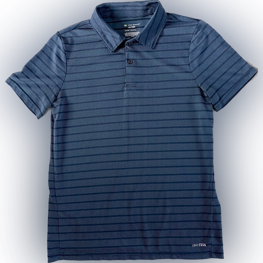 Striped Boys’ Golf Shirt Wick-away fabric. Boys’ Size 14/16